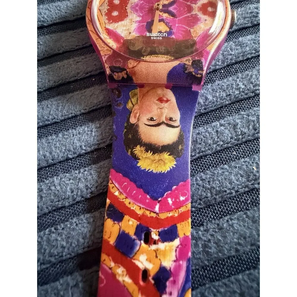 RARE RETIRED Swatch X Centre Pompidou The Frame By Frida Kahlo Watch